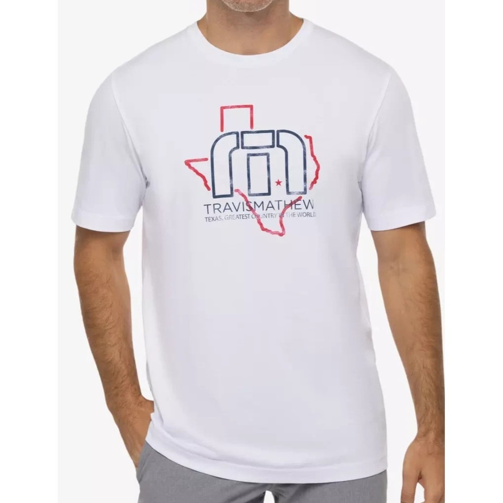 Travis Mathew Bucking Bull 2.0 Tee Men's M White NWT